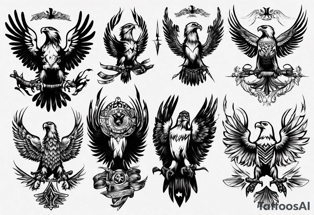 russian eagle tattoo idea