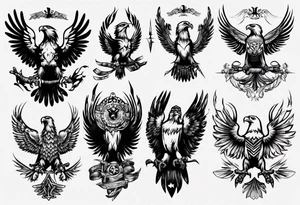 russian eagle tattoo idea