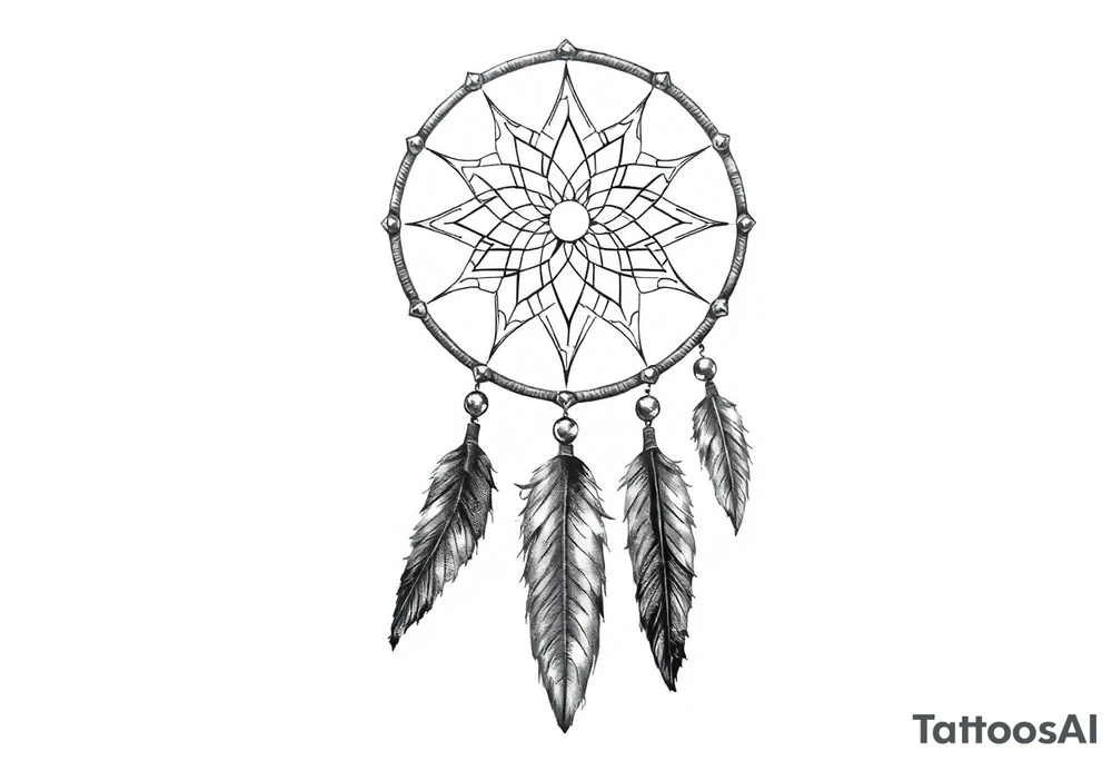 dreamcatcher with feathers for the memory of my grandma tattoo idea
