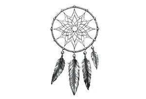 dreamcatcher with feathers for the memory of my grandma tattoo idea