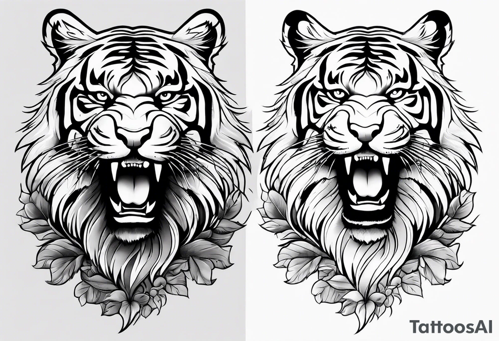 big tiger tattoo idea