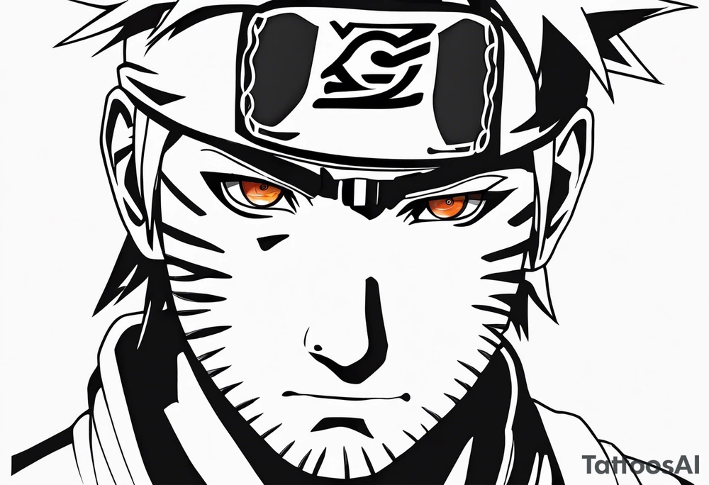 naruto headband with letters AR in the middle tattoo idea