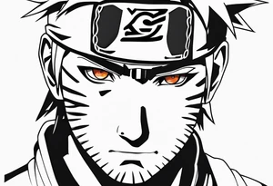 naruto headband with letters AR in the middle tattoo idea