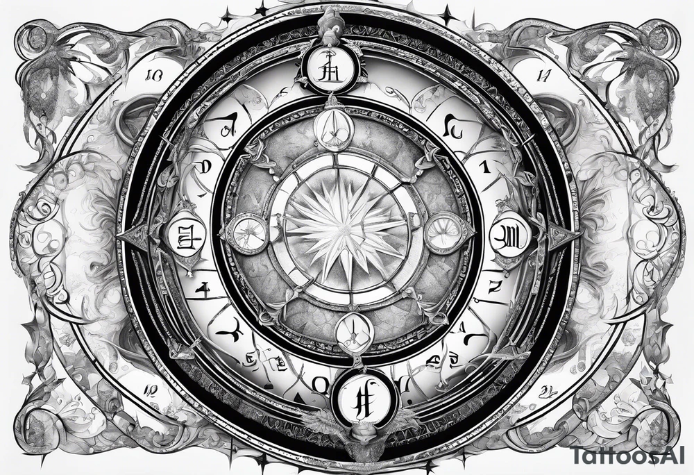 Astrology, Gemini, Natal Chart, vision, armband tattoo idea