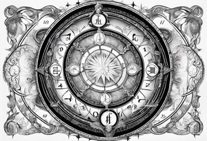 Astrology, Gemini, Natal Chart, vision, armband tattoo idea