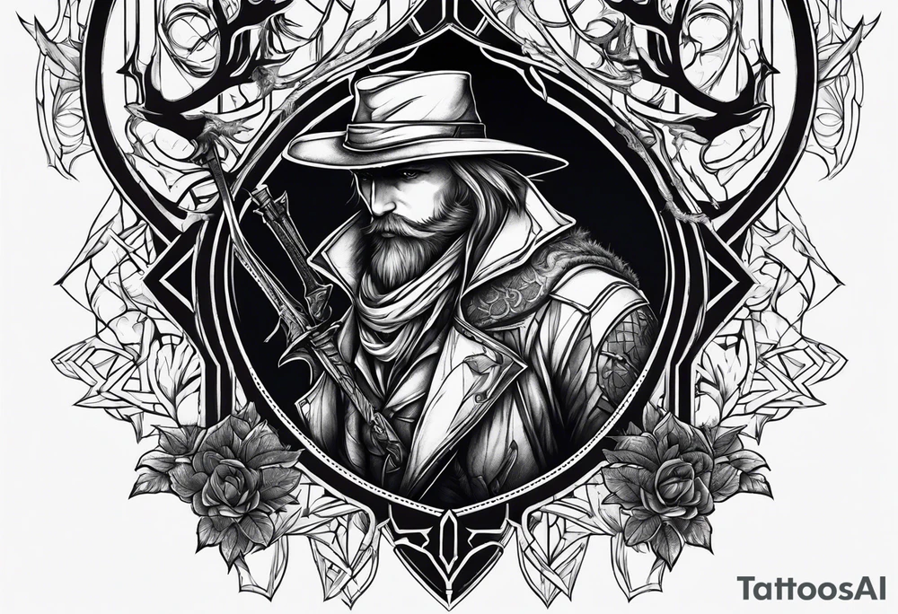 Bloodborne hunter tattoo idea