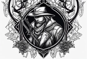 Bloodborne hunter tattoo idea