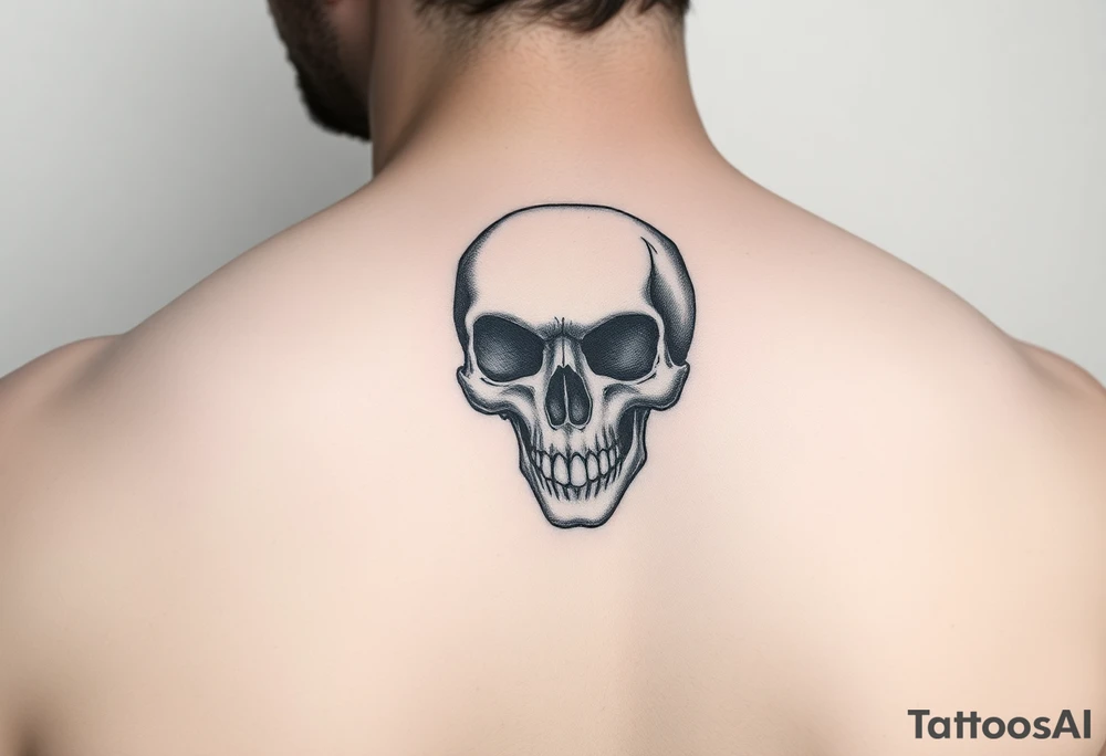 Hourglass skull tattoo idea