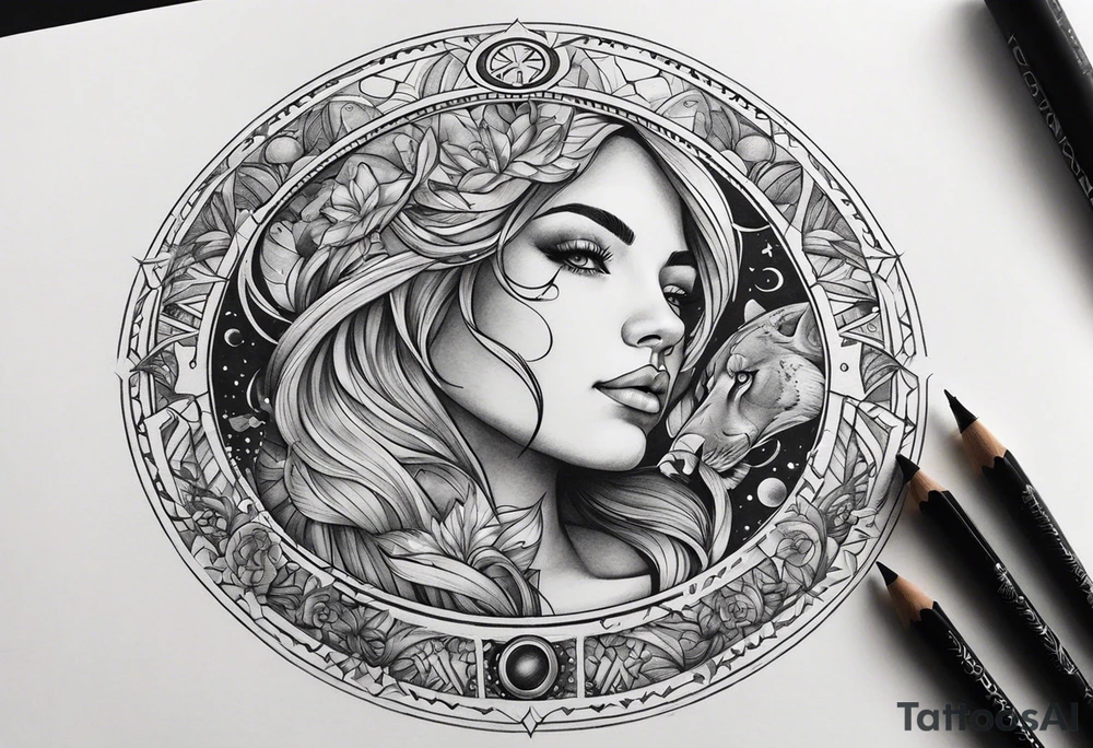 Pisces zodiac sign
Aquarius zodiac sign
Leo zodiac sign
Combination
Masculine tattoo idea