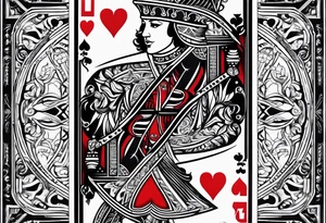 Jack of hearts playing card tattoo idea