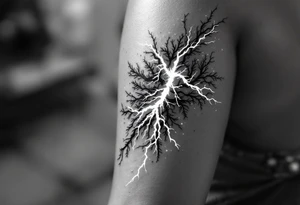 Lightning striking tattoo idea