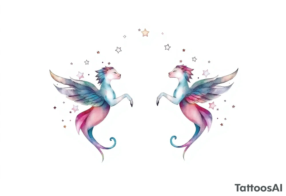 Gemini stars constellation tattoo idea