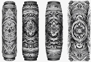 forearm masculine narrow band tattoo with rope tattoo idea