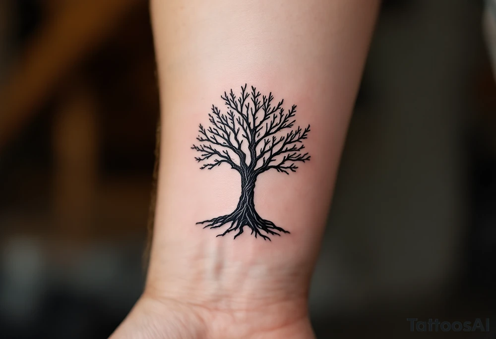 tree tattoo symbolizing order tattoo idea