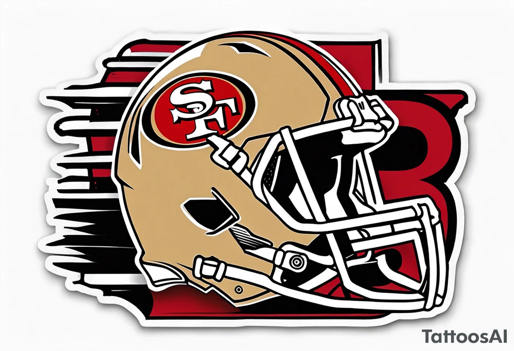 San Francisco 49er related American traditional tattoo idea