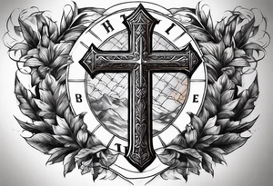 battlefield cross tattoo idea