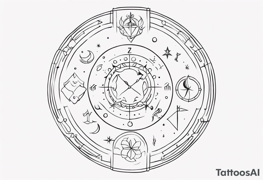 zodiac sign tattoo idea