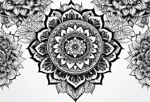 Mandala lace ankle tattoo tattoo idea