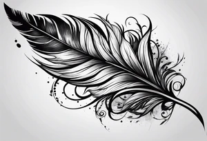 Bloody feather tattoo idea