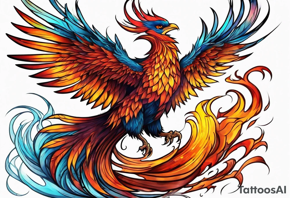 Rising Phoenix tattoo idea