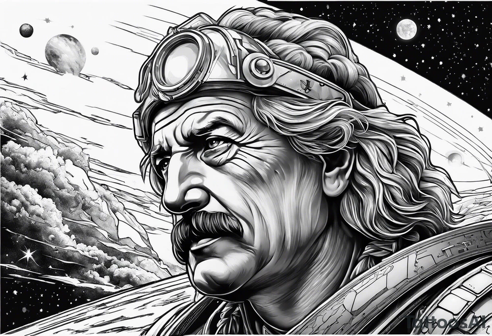 Spartan, outer space, Einstein, physics, writing, sleeve tattoo tattoo idea Spartan, outer space, Einstein, physics, writing, sleeve tattoo tattoo idea