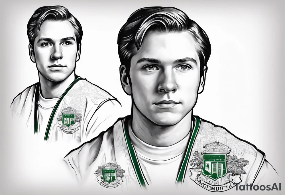 Joseph Smith Jr. wearing a Dartmouth College shirt tattoo idea