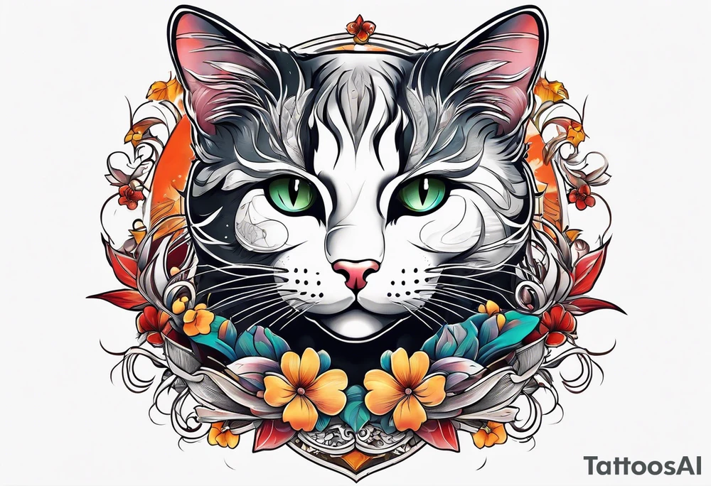 Cat playing with a mice tattoo idea