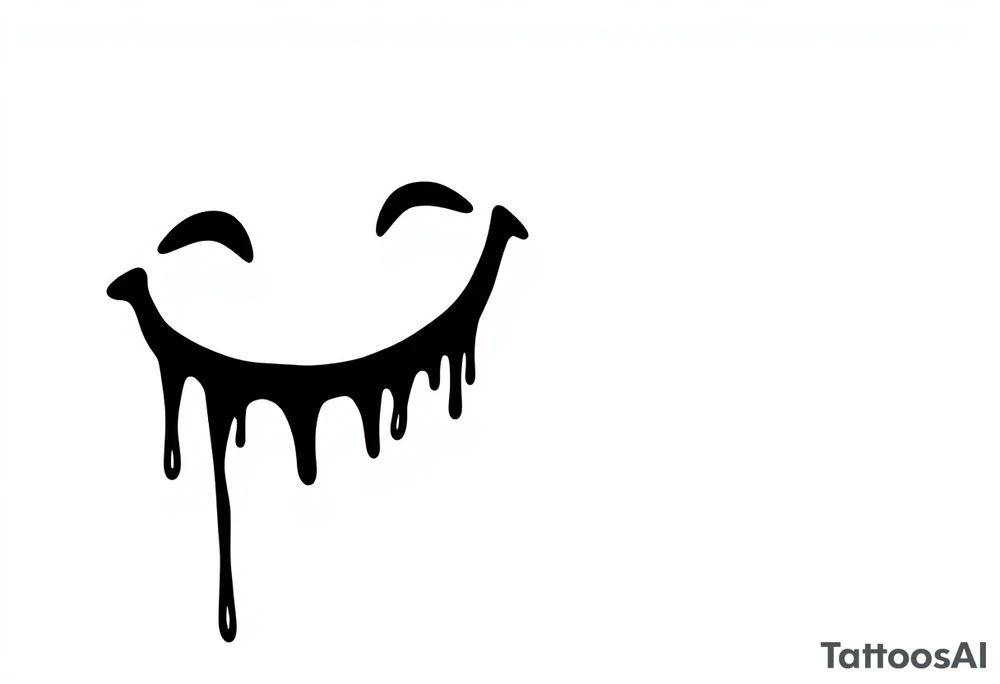 Acid house smiley, dripping tattoo idea