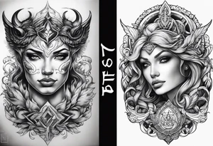 Good vs evil tattoo idea