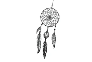 dreamcatcher with feathers for the memory of my grandma, slim tattoo idea