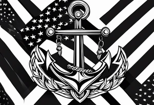 Flag,eagle, anchor tattoo idea