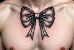 A bow tie made up of a universe tattoo idea