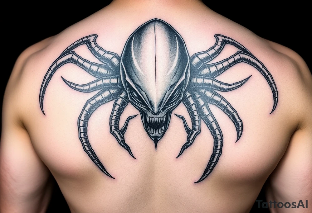 Alien cielo colores 3d tattoo idea