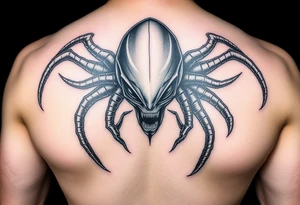Alien cielo colores 3d tattoo idea