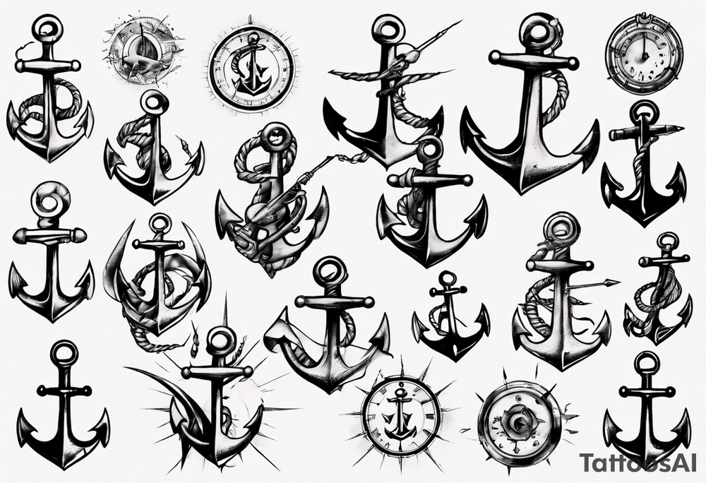anchor
music tattoo idea