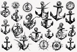 anchor
music tattoo idea