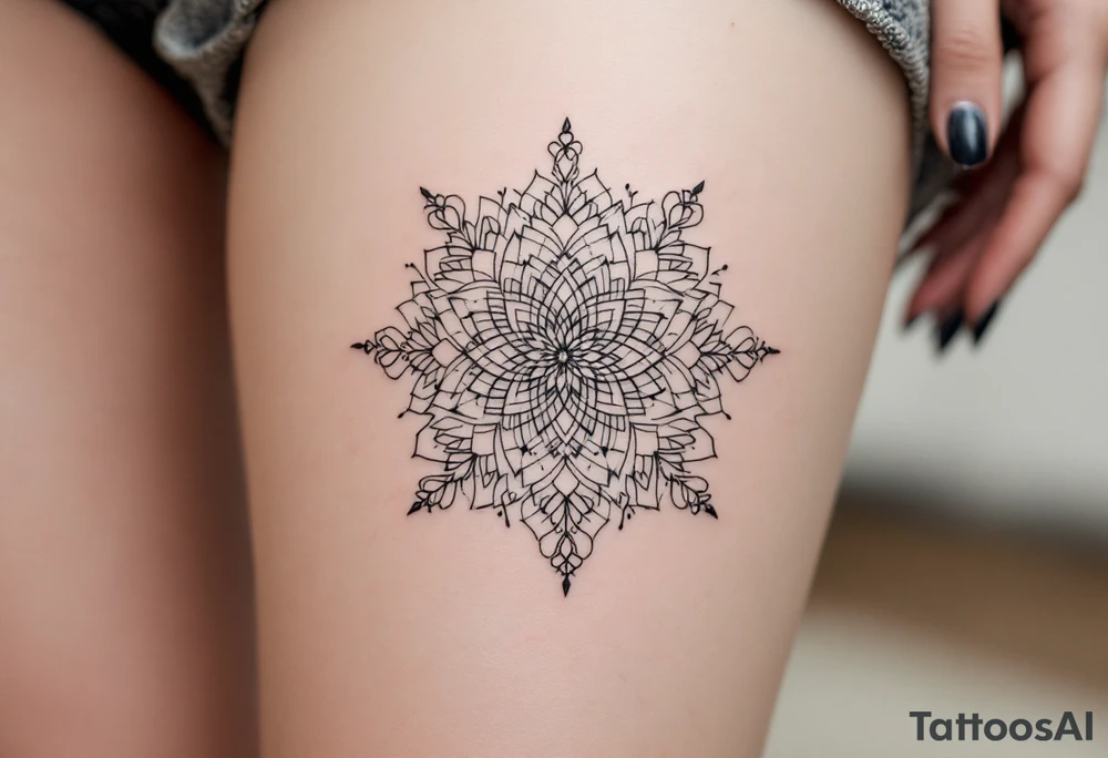 intricate mandala tattoo idea