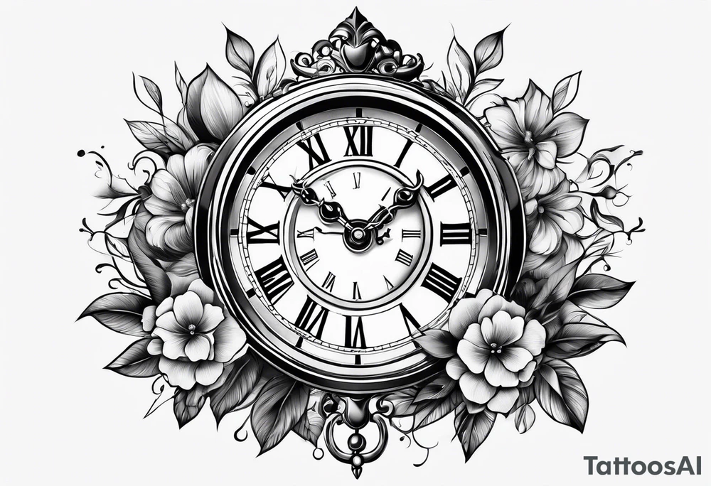 clock tattoo idea