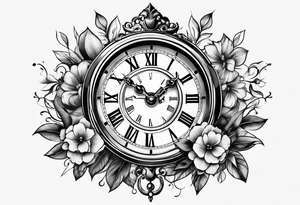 clock tattoo idea