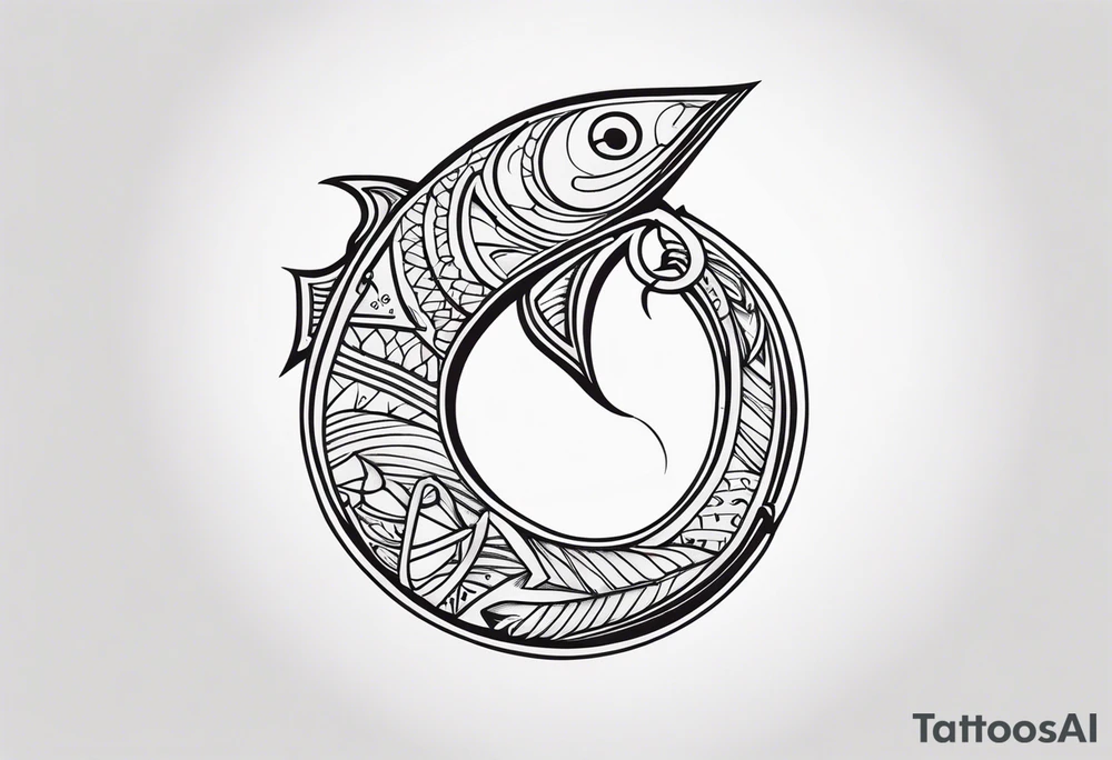 Polynesian fishing hook tattoo tattoo idea