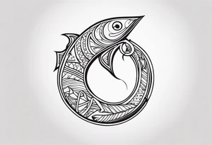 Polynesian fishing hook tattoo tattoo idea