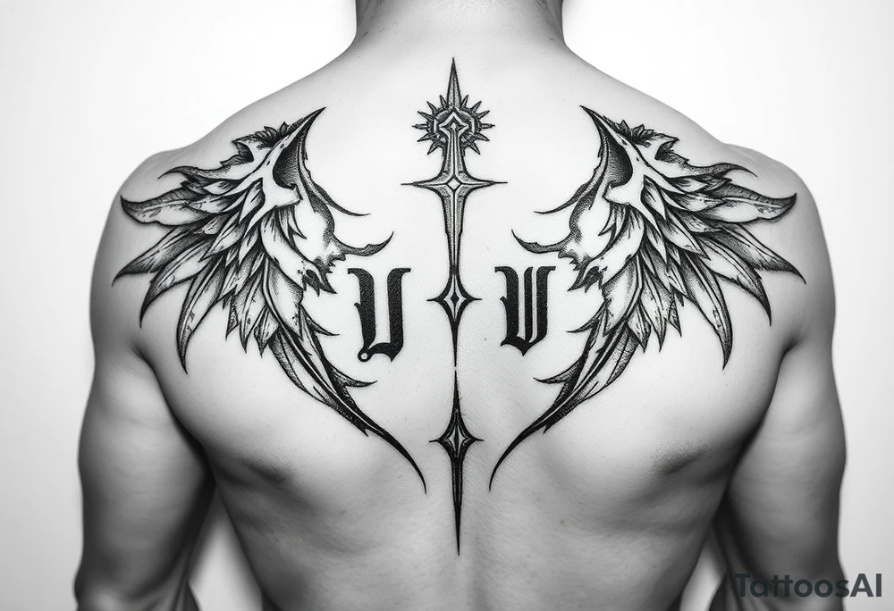 Бесконечность в сердце с двумя буквами М tattoo idea