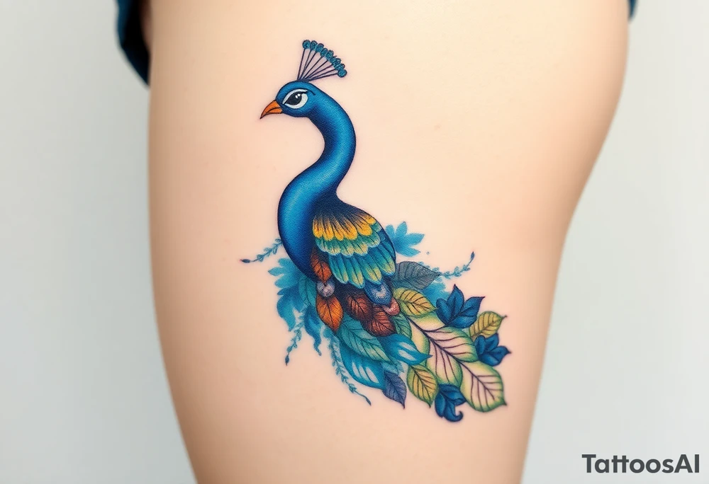 Peacock tattoo idea