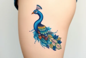 Peacock tattoo idea