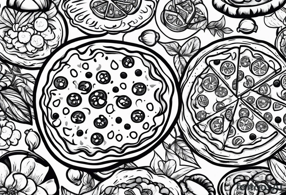 pizza tattoo idea