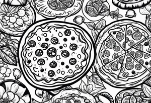 pizza tattoo idea
