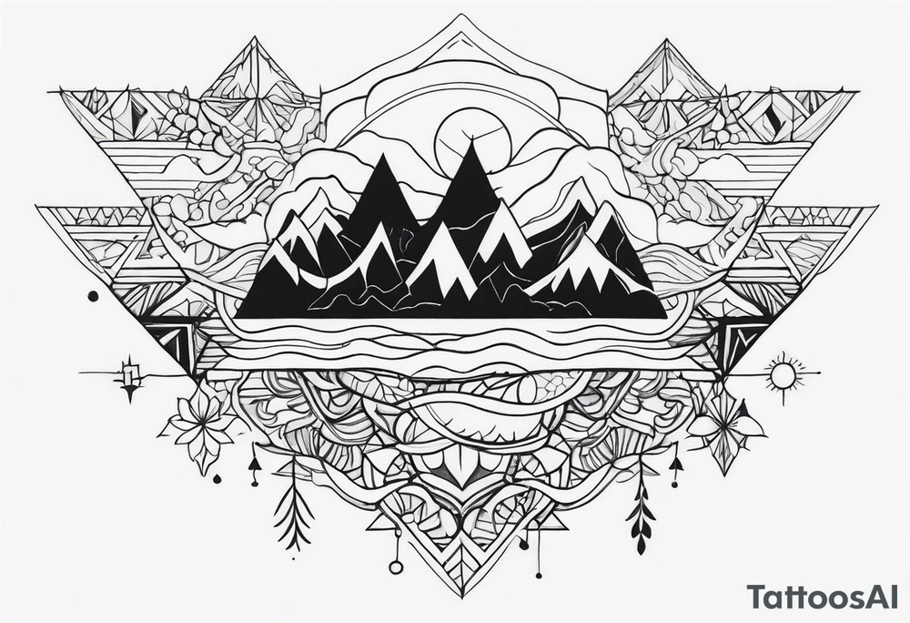 unique, simple, meaningful, natural elements tattoo idea