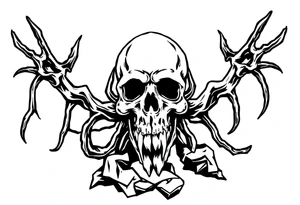 Black plague tattoo idea