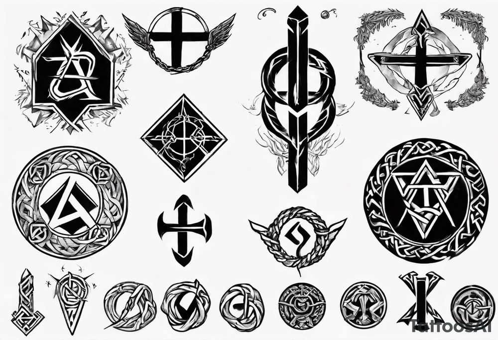 norse gods rune tattoo idea