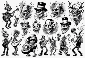 music band jokey tattoo idea